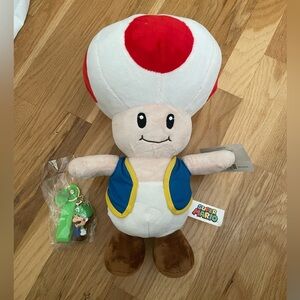 Super Mario Toad Stuffed Animal 15”
